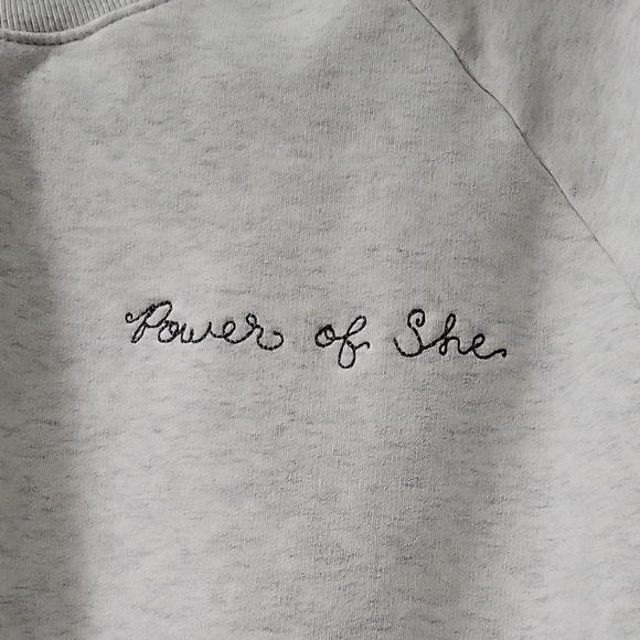 Athleta Power of She Crewneck Womens Sweater Light Gray Small - Picture 3 of 10